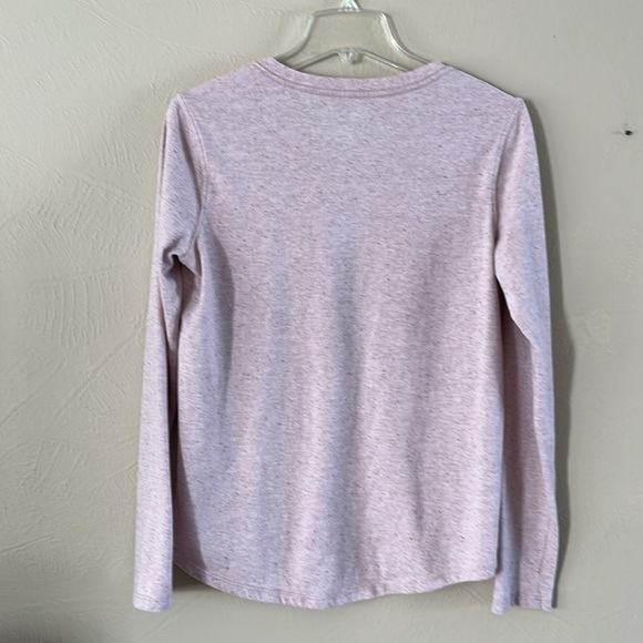 Carhartt Relaxed Fit V-neck Knit Shirt Light Pink With Gray Size M Long Sleeves - Picture 3 of 11
